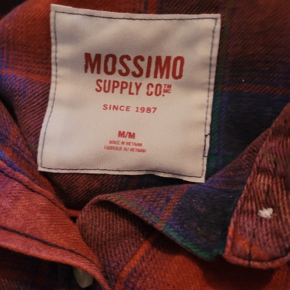 Mossimo Red and Blue Plaid Shirt M - Picture 4 of 4